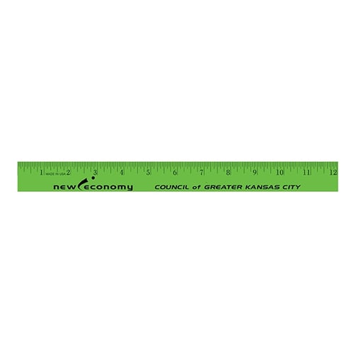 12 Inch Logo Imprinted Enamel Wood Rulers