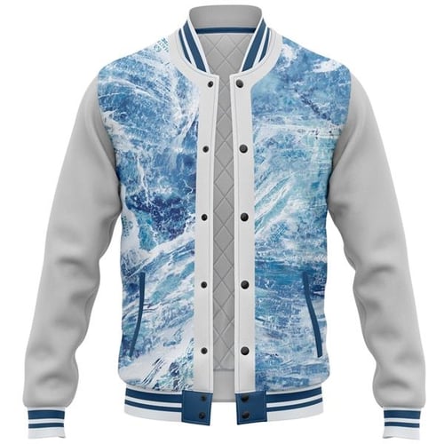 Let's be in trend! Button-Down Varsity Jacket A Premium quality