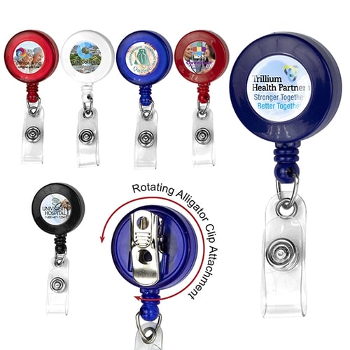 Promotional 30 Cord Retractable Carabiner Style Badge String Reel And Badge  Holder $1.67