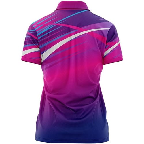 Sublimated Women's Sports Tee Collared Shirt Full Sublimation Shirt