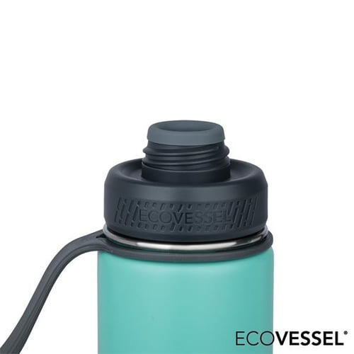 EcoVessel Boulder Insulated Stainless Steel Bottle with Strainer — 20 oz. Northern Lights