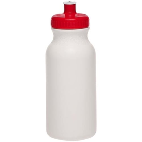  DISCOUNT PROMOS White Water Bottles with Push Cap, 10 pack, 20  oz, Reusable BPA FREE Squeezable Bottles in Bulk, White Red : Sports &  Outdoors