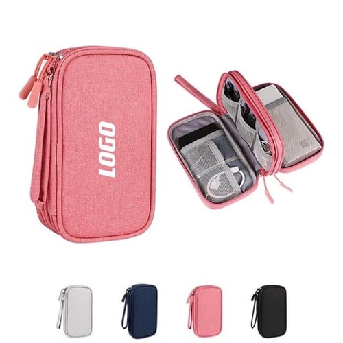 Logo Print Travel Organizer Pouch