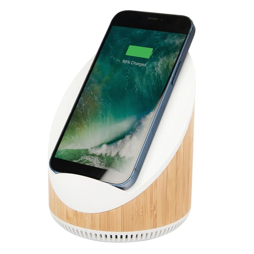 Bamboo Mobile Phone Holder and Wireless Charger