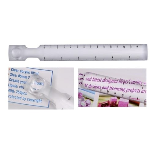 6 Inch Plastic Ruler with Magnifier