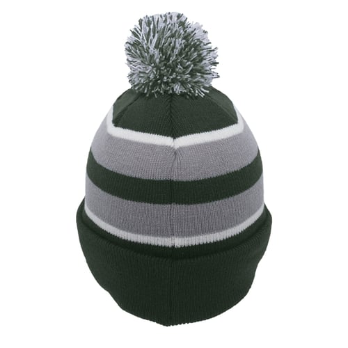 Knit Fold Over Pom-Pom Beanie