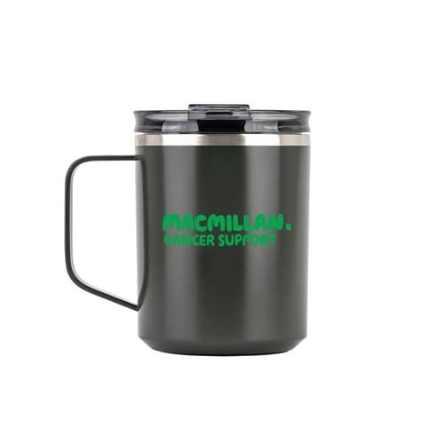 Stainless steel vacuum insulated desk mug with handle