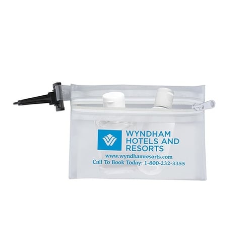 Promotional Large Zip Storage Pouch Bag w/ Plastic Hook $1.84