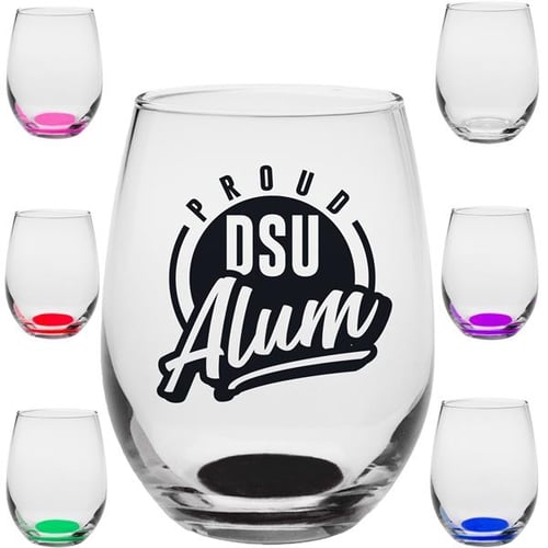 Personalized 9 oz. Libbey Stemless Wine Glasses