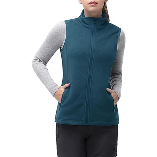 Women`s Recycled Full Zip Fleece Vest W/ Wrinkle Resistance