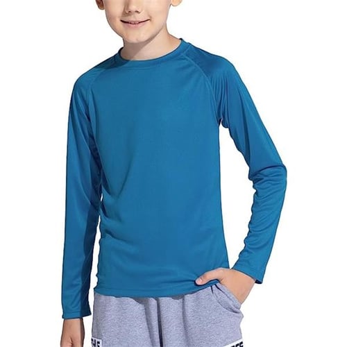 Wrinkled Long Sleeved T-Shirt (Blue)