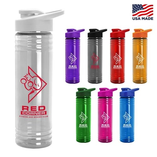 Flip Top Sports Bottles, 24 oz, Custom Water bottles, Sports Bottles, Custom Bike Waterbottle, Plastic Bottles, Custom Sports Bottles