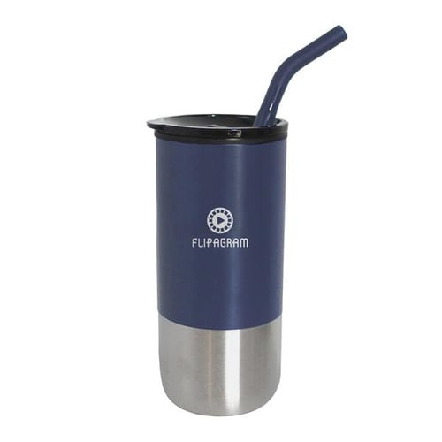 16oz Double Wall Insulated Tumblers w/Straw