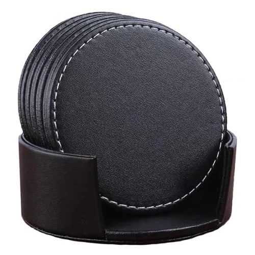 Leather Coaster Set, Water Resistant