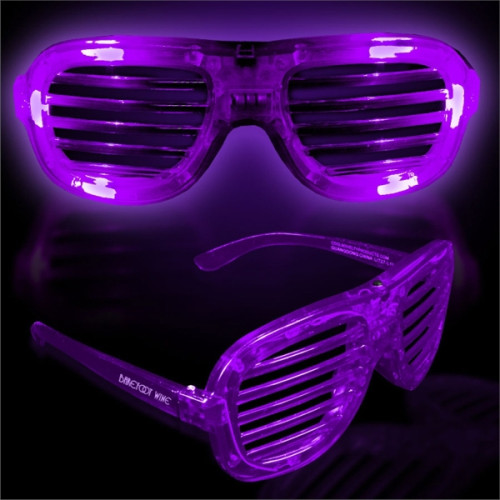 Purple LED Slotted Glasses