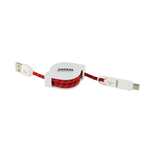 Retractable USB Cable Reel Charger 8 Pin USB Cable Micro USB Wire