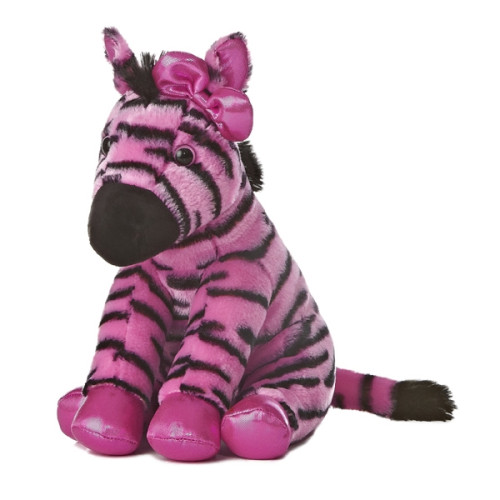 Pink zebra stuffed deals animal