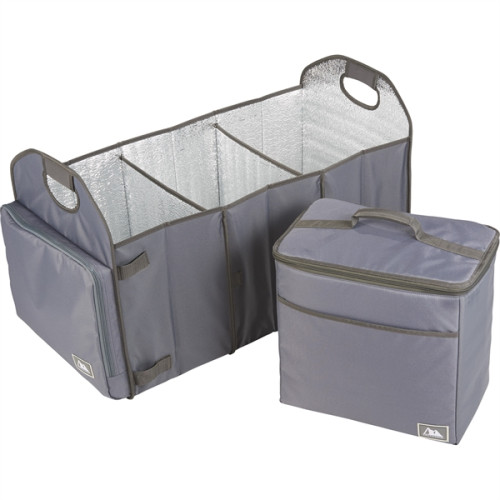 Arctic zone trunk organizer store and insulated cooler set