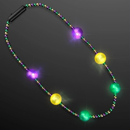 branded mardi gras beads