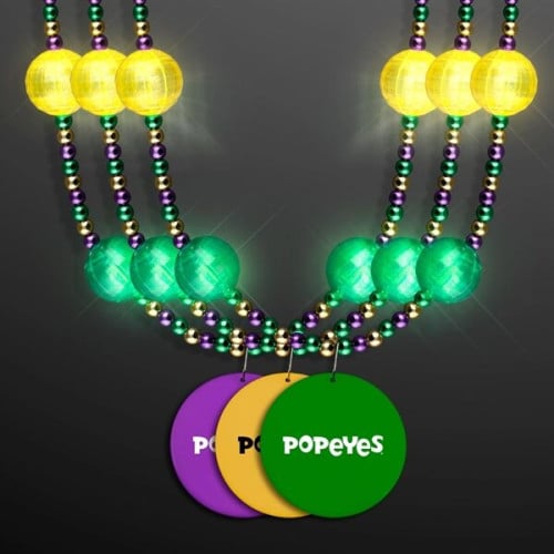 branded mardi gras beads