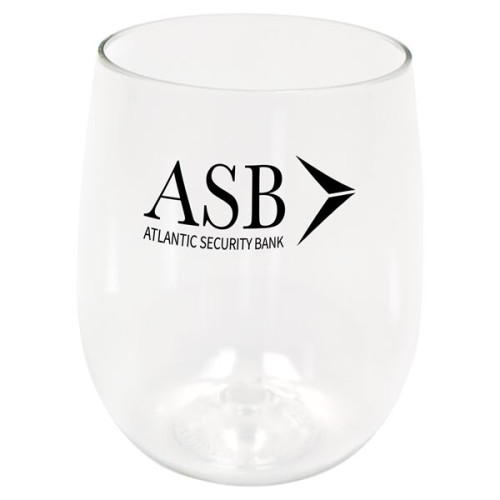 12 Oz Plastic Stemless Wine Glass Everythingbranded Usa