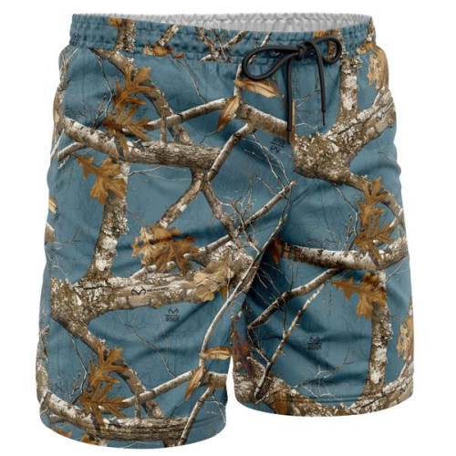 Promotional Customized TUF Realtree Men's Hunting Fleece Beach Camouflage Swim Shorts