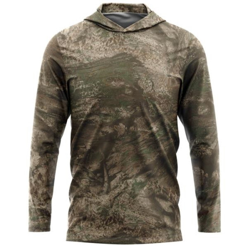 Realtree Women's Fishing Performance Knit Hoodie, Size: Large, Blue