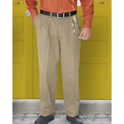 NWT Men's Ben Silver Pleated English Drill Tan Khaki Pants-Size 34 35W Long  Rise | eBay