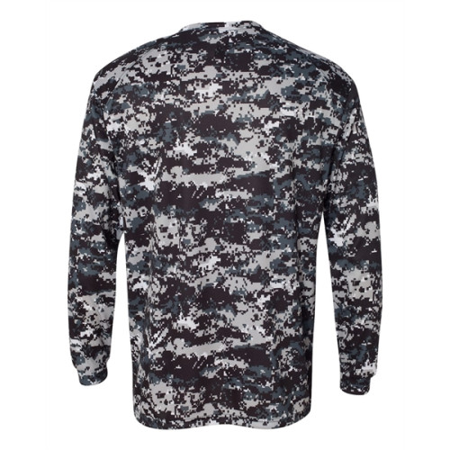 Gunmetal Gray with Black and White Camouflage Printed Premium Tencel  Designer Shirt