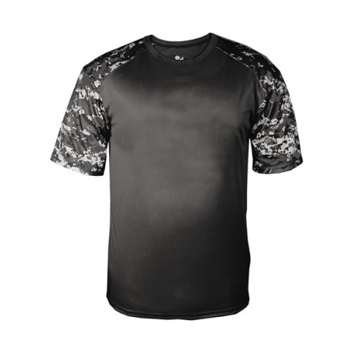 badger sport camo sport performance tee shirt