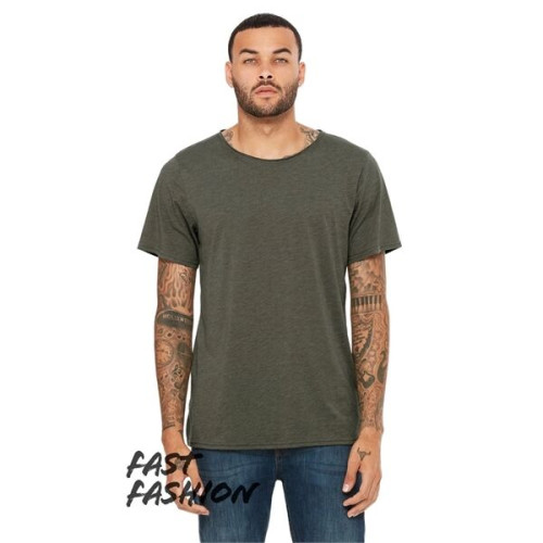 Unisex Triblend Raw Neck Tee