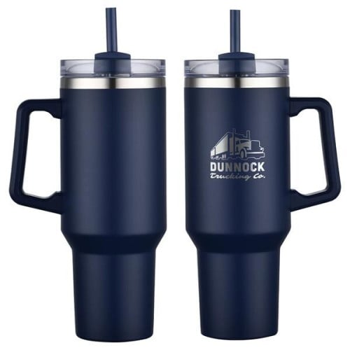 Genoa 40 oz Vacuum Insulated Travel Mug with Straw | EverythingBranded USA