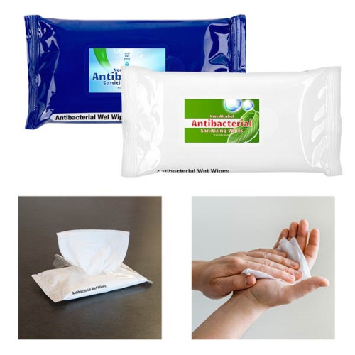 Branded wet online wipes