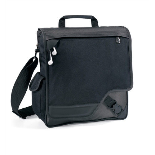 Satellite Vertical Messenger Bag - Black-Grey/11.75 