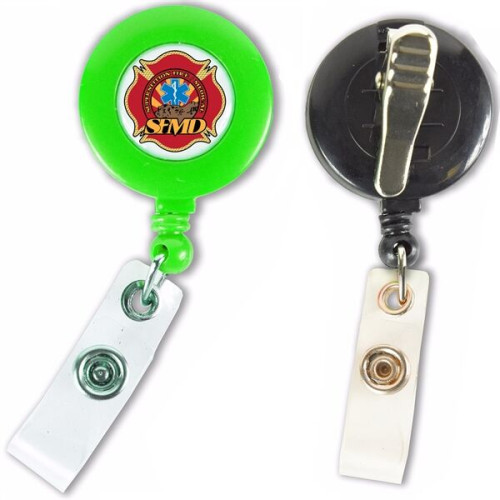 Customized Retractable Badge Reel with Swivel Bulldog Clips