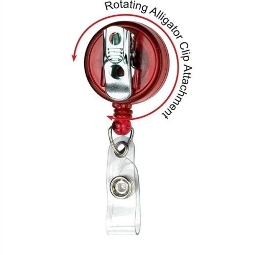 Promotional Customized 30 Cord Retractable Badge Reel with Rotating Alligator Clip