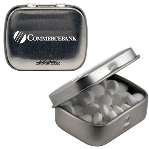 Small Hinged Mint Tin Custom Logo