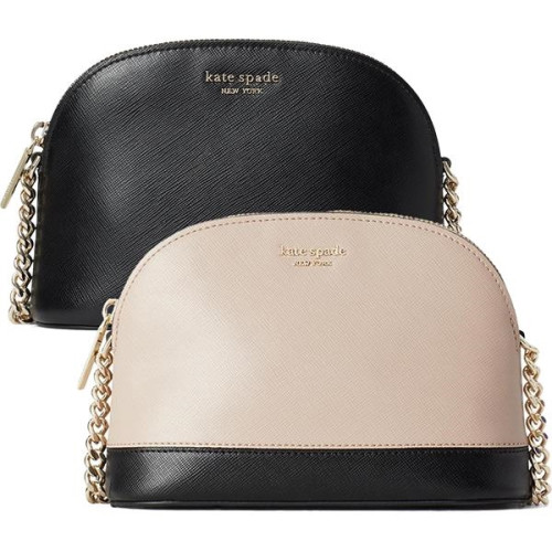 Kate Spade Roulette Pebbled Leather Medium Messenger (Black) Bags -  ShopStyle