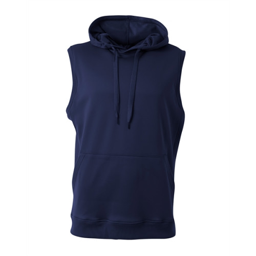 Sleeveless hot sale fleece hoodie