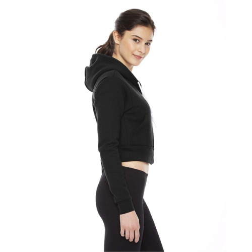 Flex fleece discount cropped zip hoodie